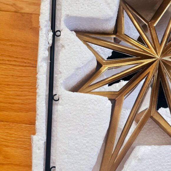 Mirrored Star Christmas Tree Topper Antique Gold Balsam Hill - Picture 7 of 11